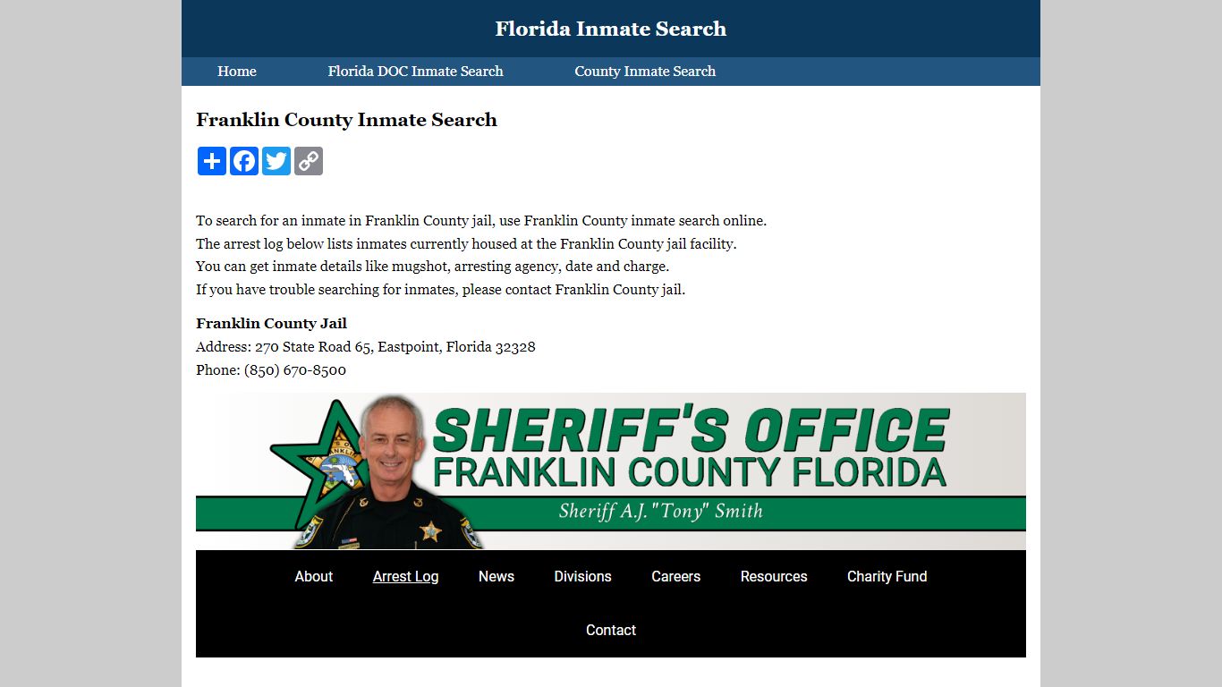 Franklin County Inmate Search