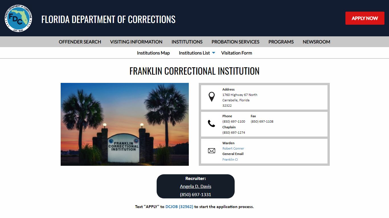 Franklin Correctional Institution -- Florida Department of Corrections
